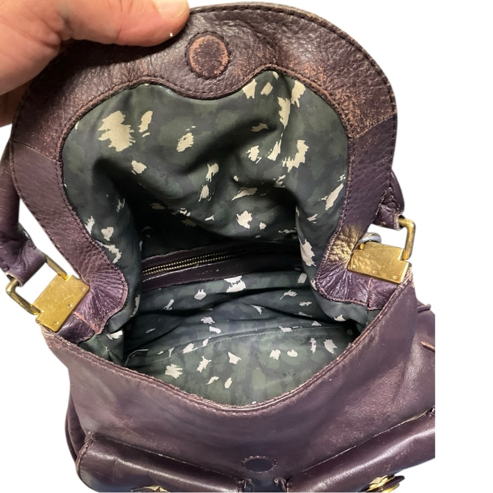 Marc by Marc Jacobs Classic Q Lil Riz Hobo Bag 💜 Leather Gold Hardware Y2K Vibes - Picture 9 of 10